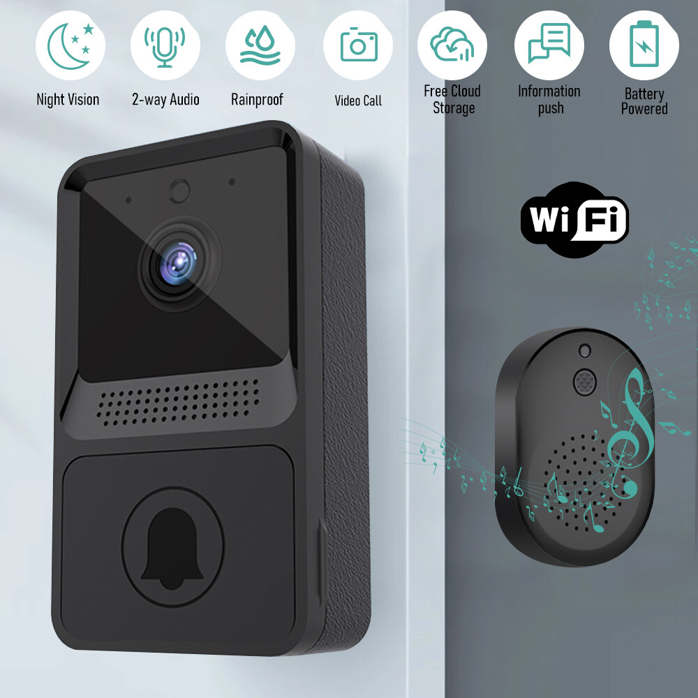 Smart Wireless WiFi Video Doorbell Phone Door Ring Intercom Security Camera Bell