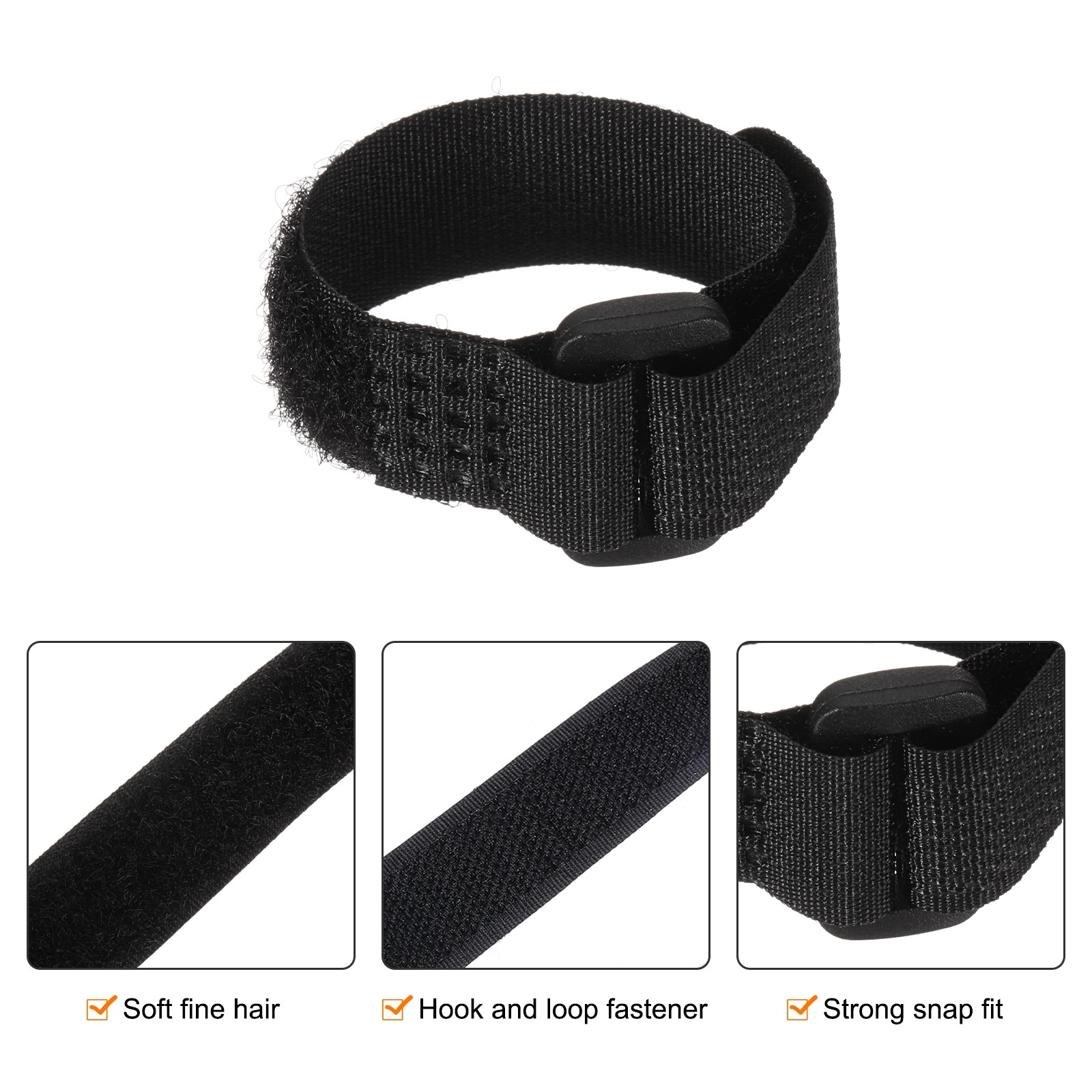 6 Pcs Battery Tie Down Straps,0.6"x6" Black Nylon Hold Down Hook Loop Strap