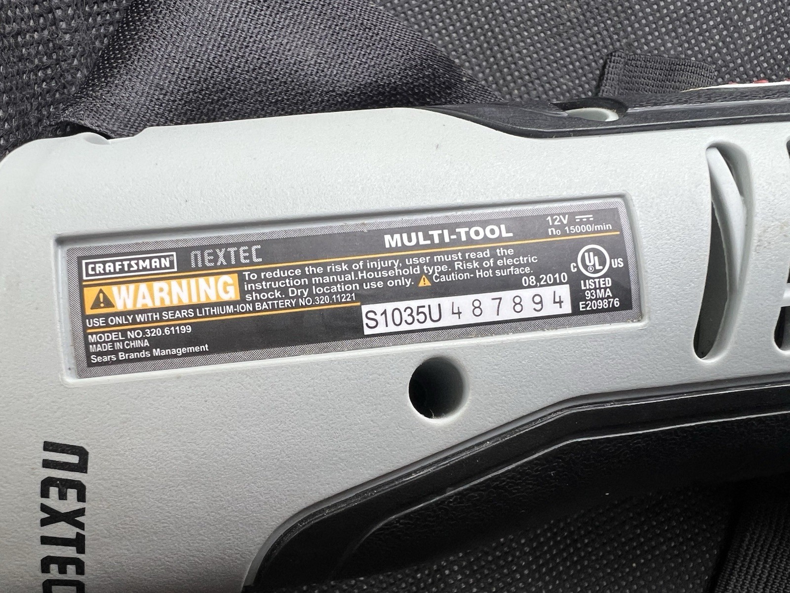 🇺🇸Craftsman NEXTEC 12V Drill/Driver Multi-Tool Battery Charger Case🇺🇸