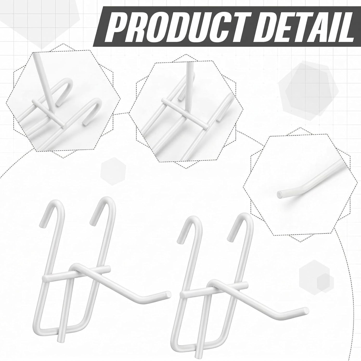 2 Inch Grid Wall Hooks 25 Pcs Gridwall Panel Hooks Store Garage Wall Mount Organ