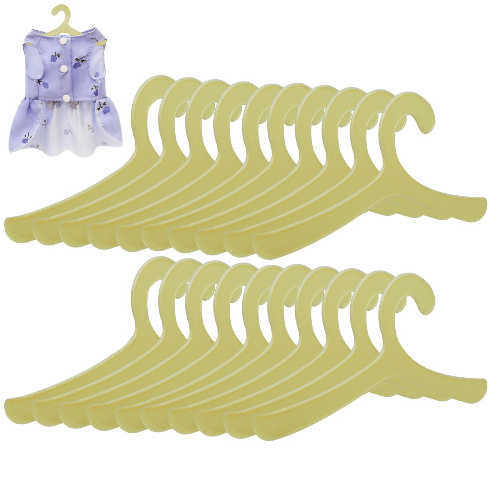 20pcs 20cm Length Puppy Cat Kitten Small Pet Mini Clothes Plastic Hanger