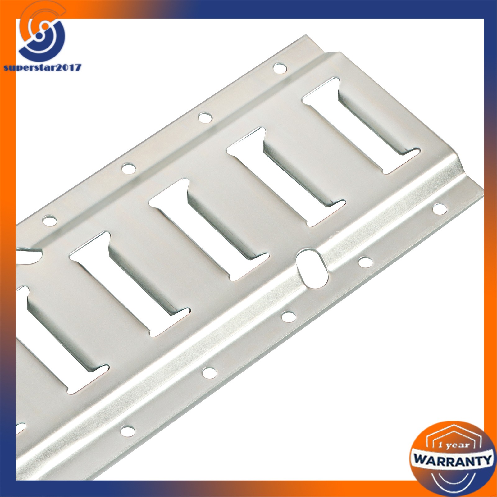 28PCS E-Track Kit 4x 5' Rails 8x Caps Straps O Rings Galvanized Silver
