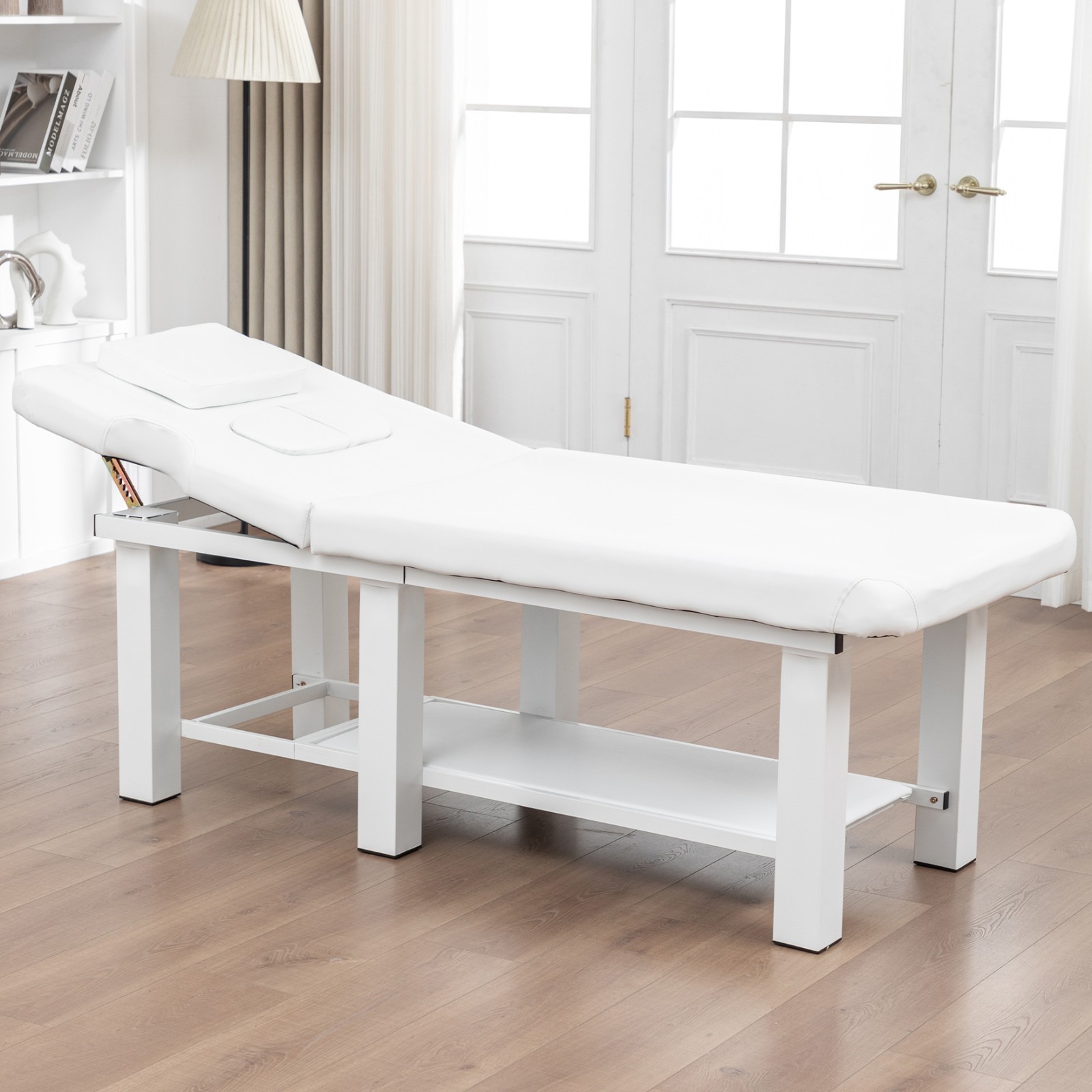 Heavy Duty Massage Table Stationary Massage Bed Wide Spa Lash Bed Tattoo Bed