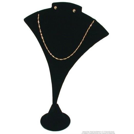 Pendant & Earring Combo Display Black Velvet 7 1/4"