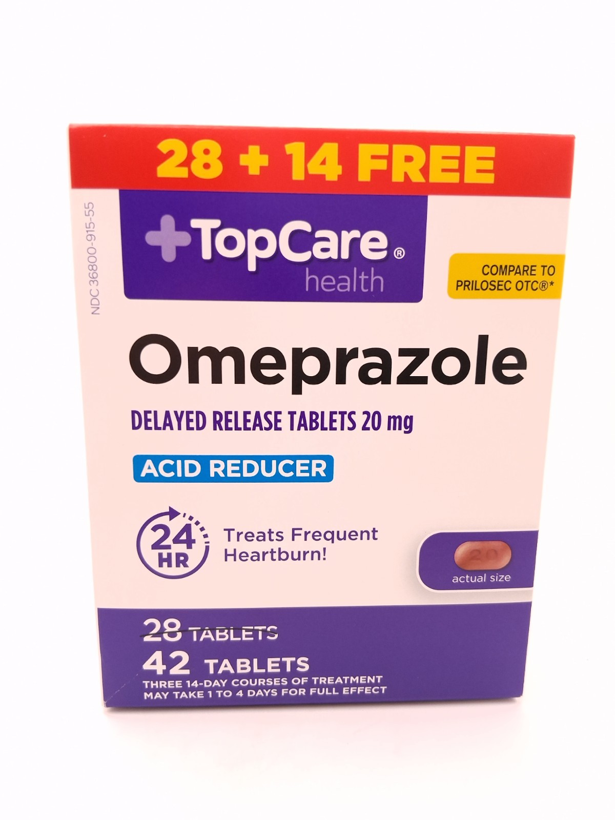 Omeprazole Delayed Release Tablets 20mg Heartburn 42 Tablets EXPIRES 4/2026