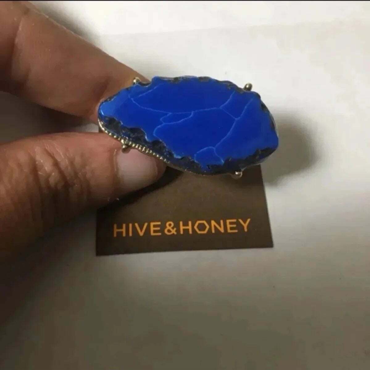 Hive & Honey Dark Blue Stone Ring
