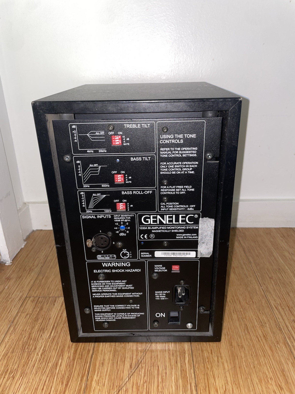 Pair of Genelec 1030a 6.5" Powered Near Field Monitors