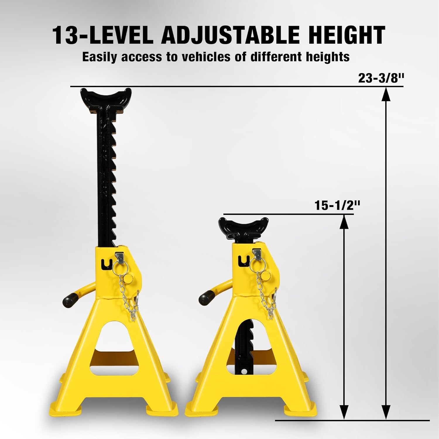 6 Ton Jack Stands with Double Locking & Large Foot Base for Lifting SUVS
