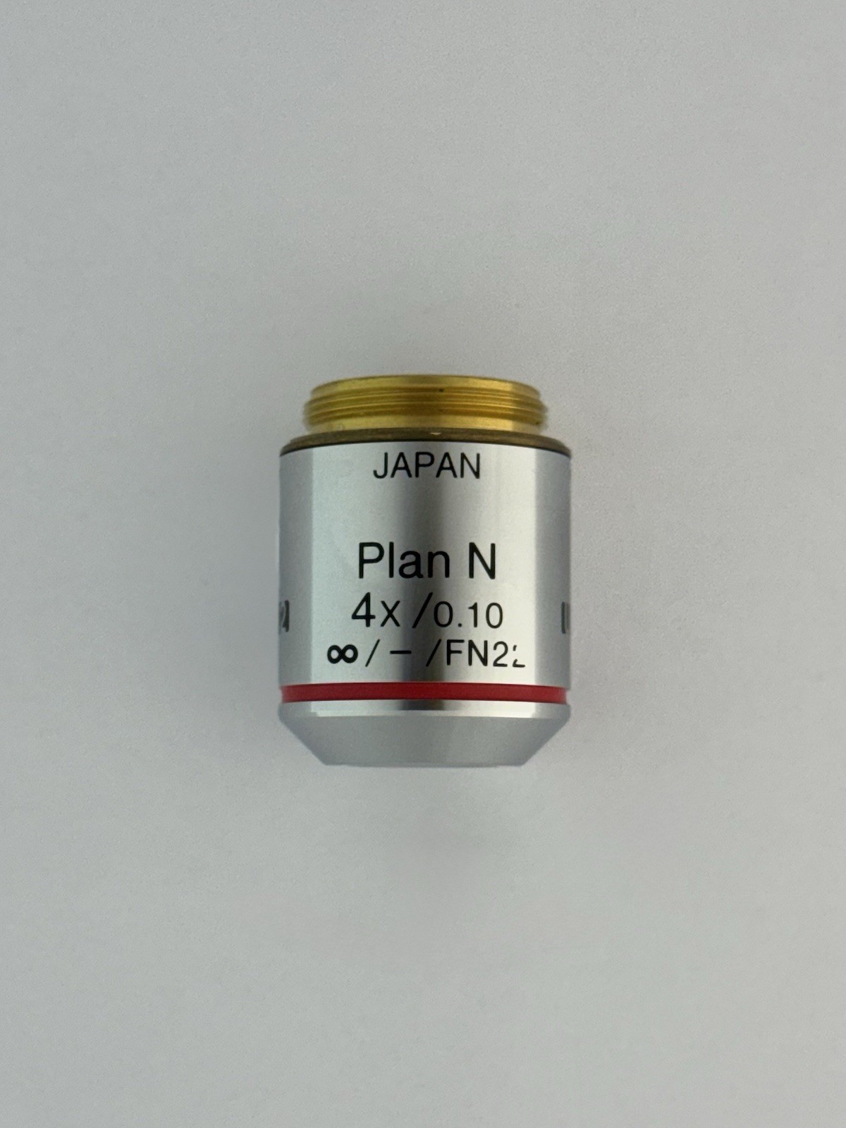 Olympus Plan N 4x/0.10 ∞/- RMS Microscope Objective Lens