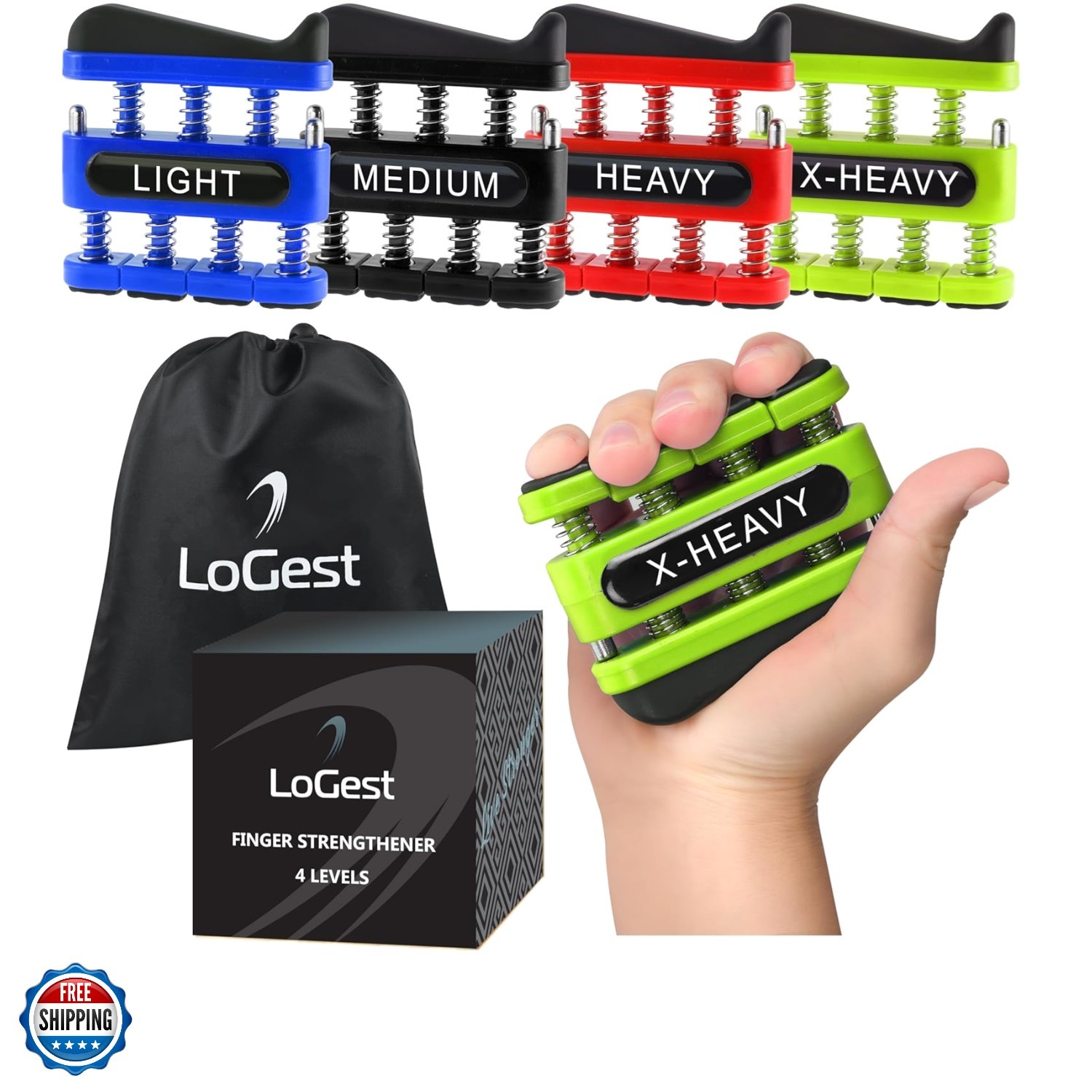 Finger Strengthener - Finger Exerciser for Forearm and Hand Strengthener - Ha...