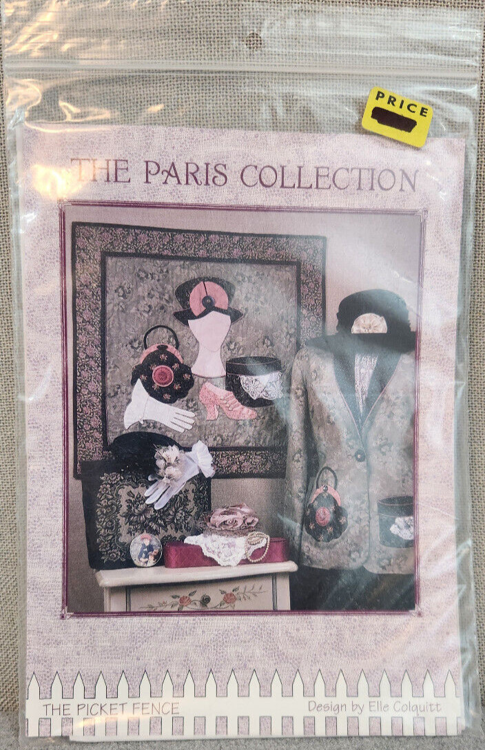 Picket Fence Paris Collection Wall Art Patterns Quilt Needlework Grannycore NEW