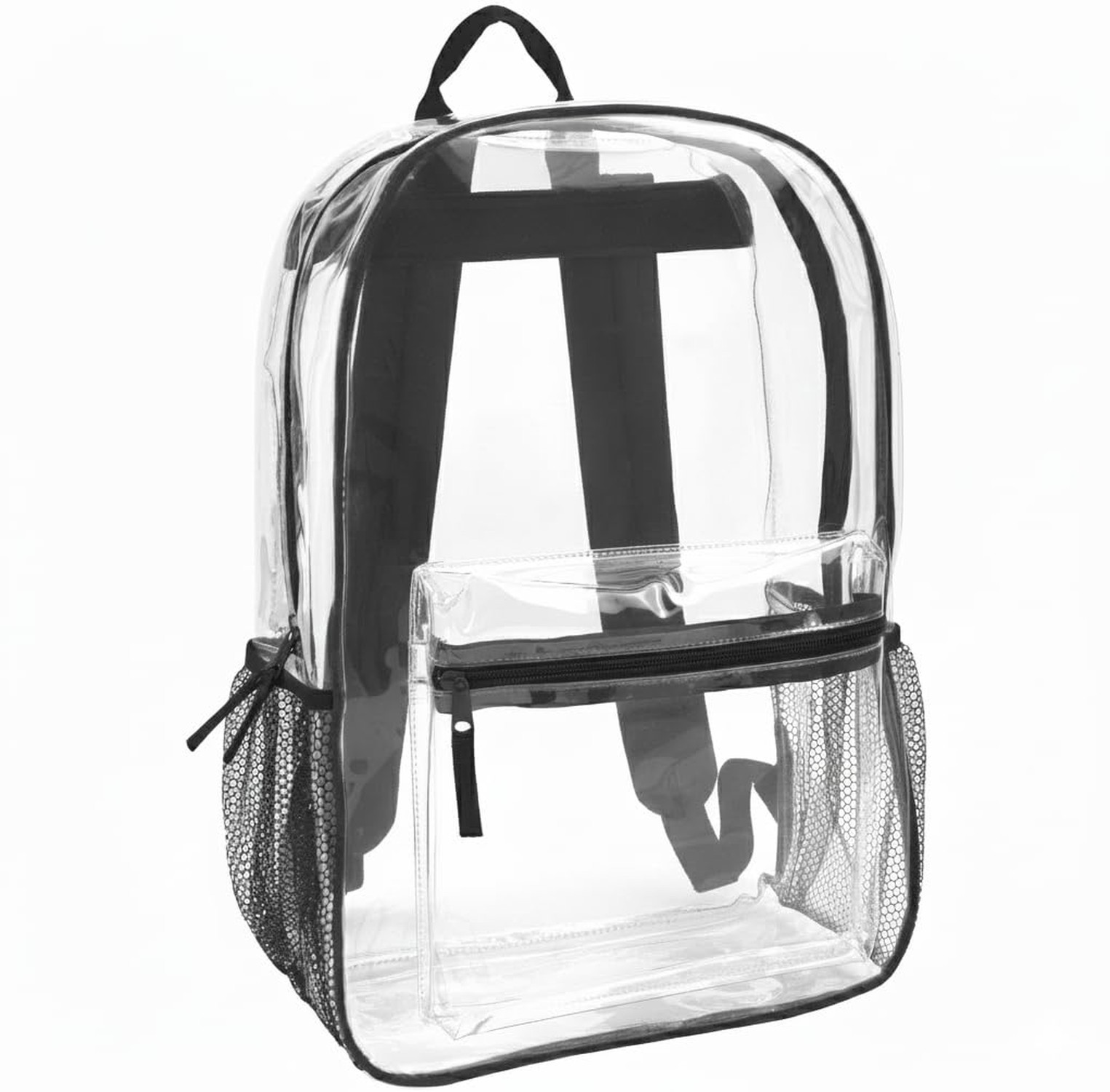 Trail maker Clear Backpack Heavy Duty with Padded Straps, Side Pockets for Ki...
