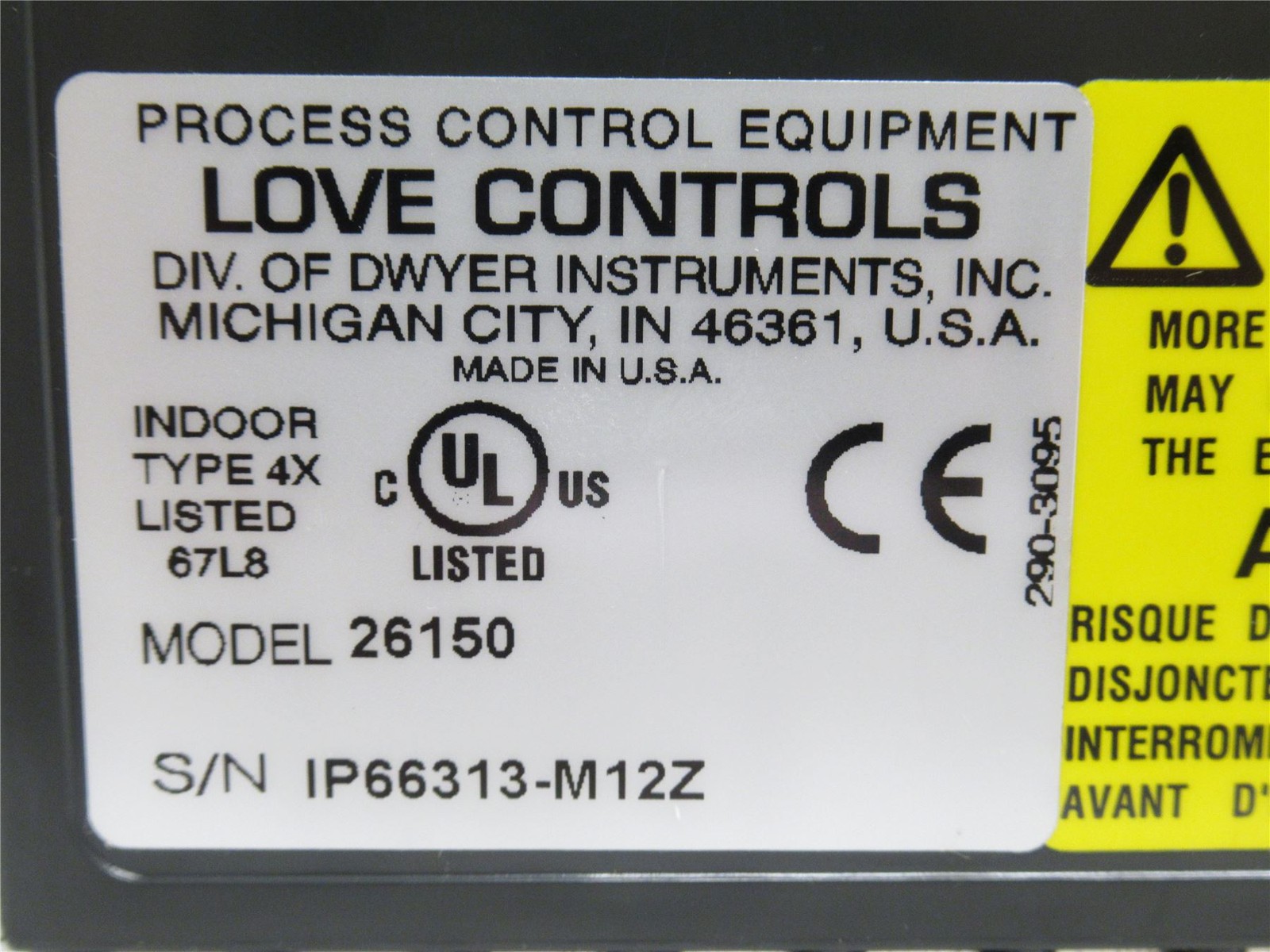 230559 New-No Box; Love Controls 26150-948 Temp/Process Controller; 100-240VAC