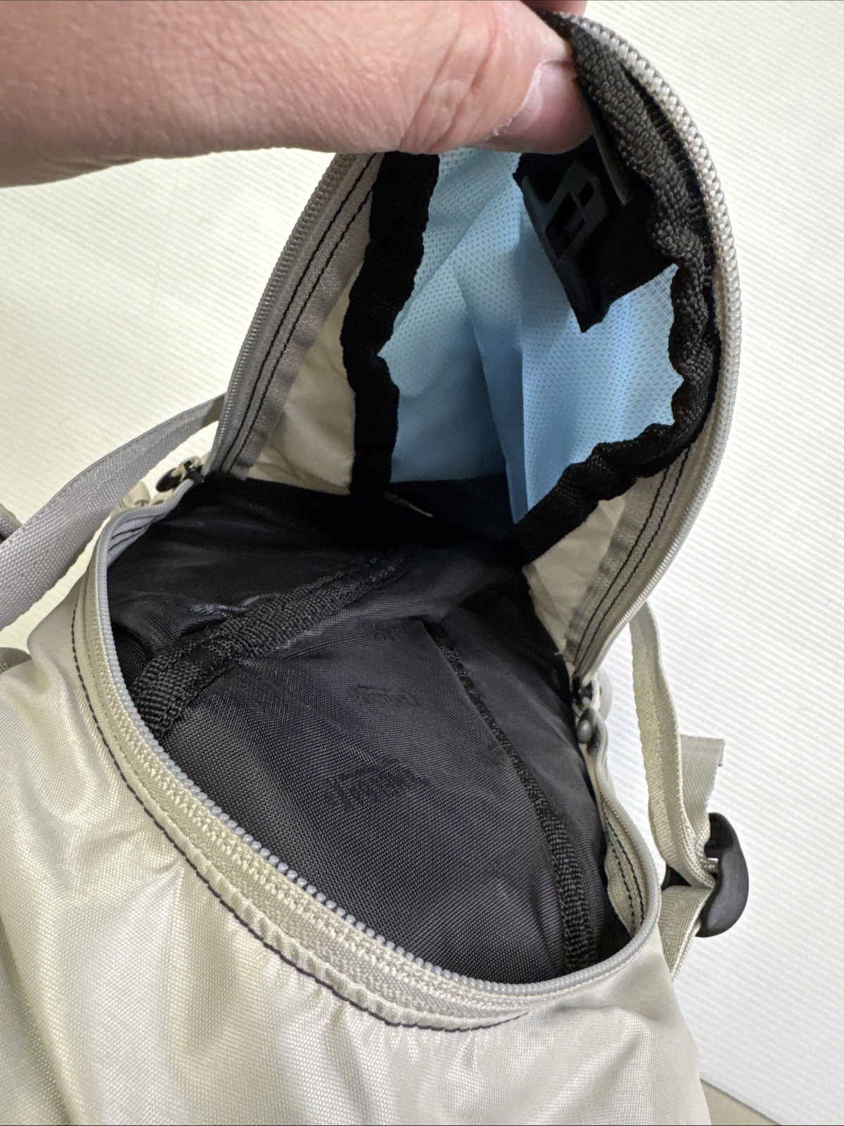 CamelBak Mini-Mule Gray/Blue Hydration Backpack EUC