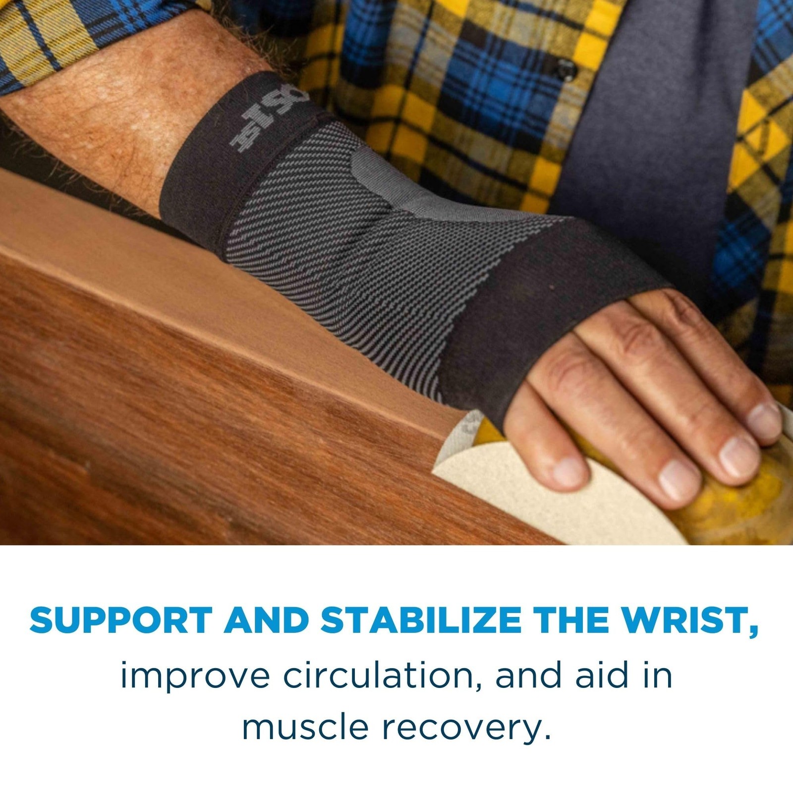 OrthoSleeve WS6 Compression Wrist Sleeve/Carpal Tunnel Medium, Natural