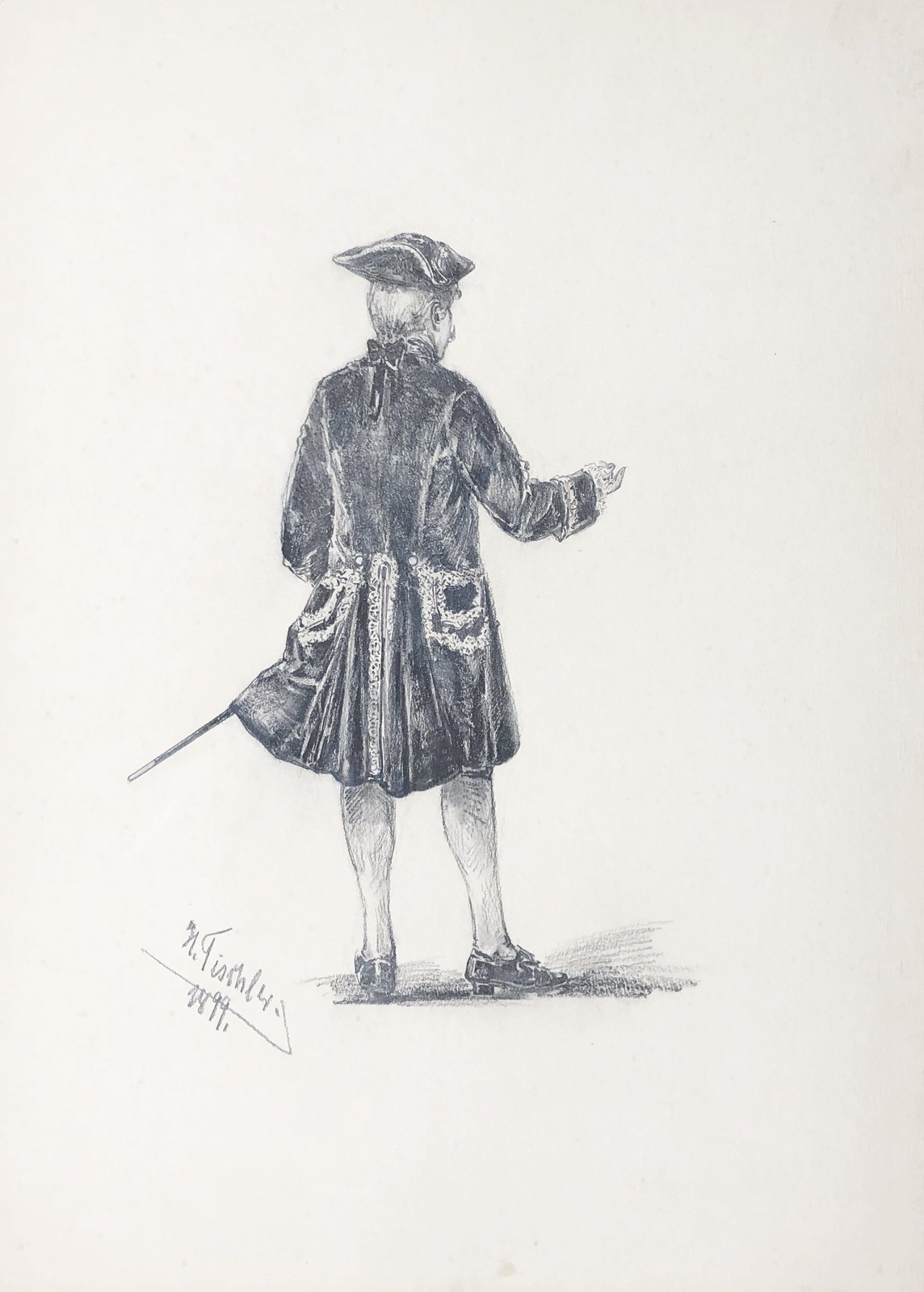 Noble Man Baroque Gentleman Hermann Carpenter Drawing