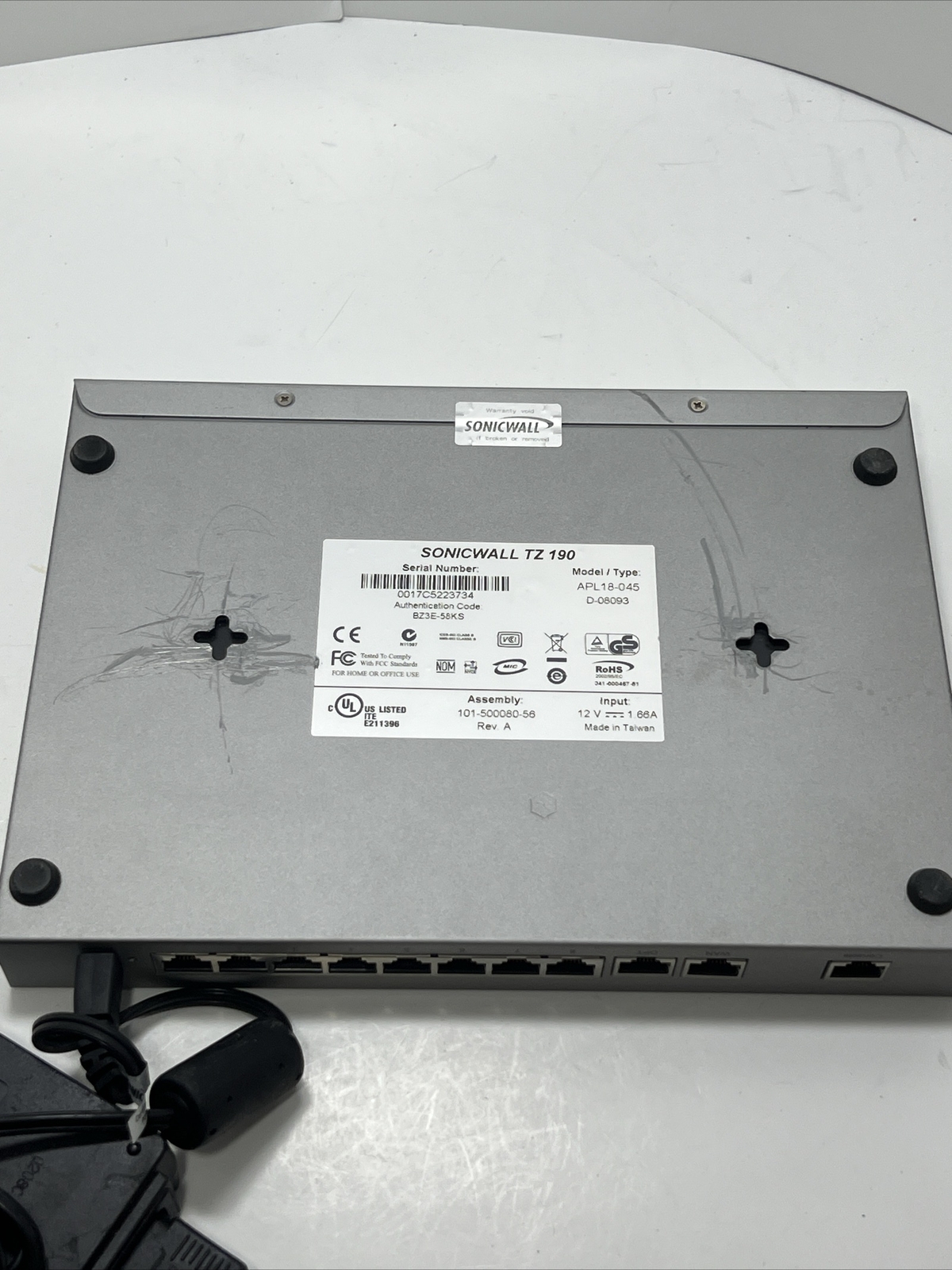 Sonicwall TZ 190 Security Appliance Works APL18-045