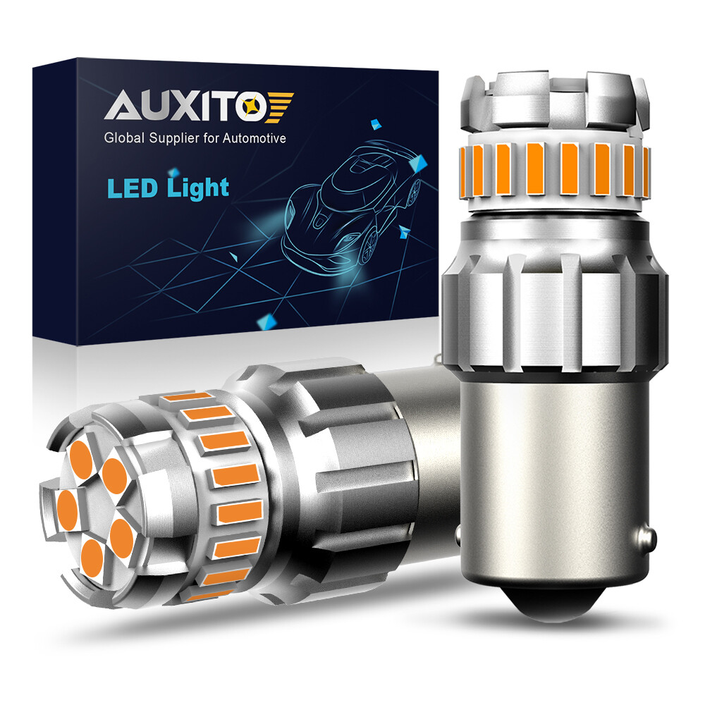 AUXITO 1156 7506 LED Turn Light Signal Amber Flash Canbus Error Free 2F 2/10x