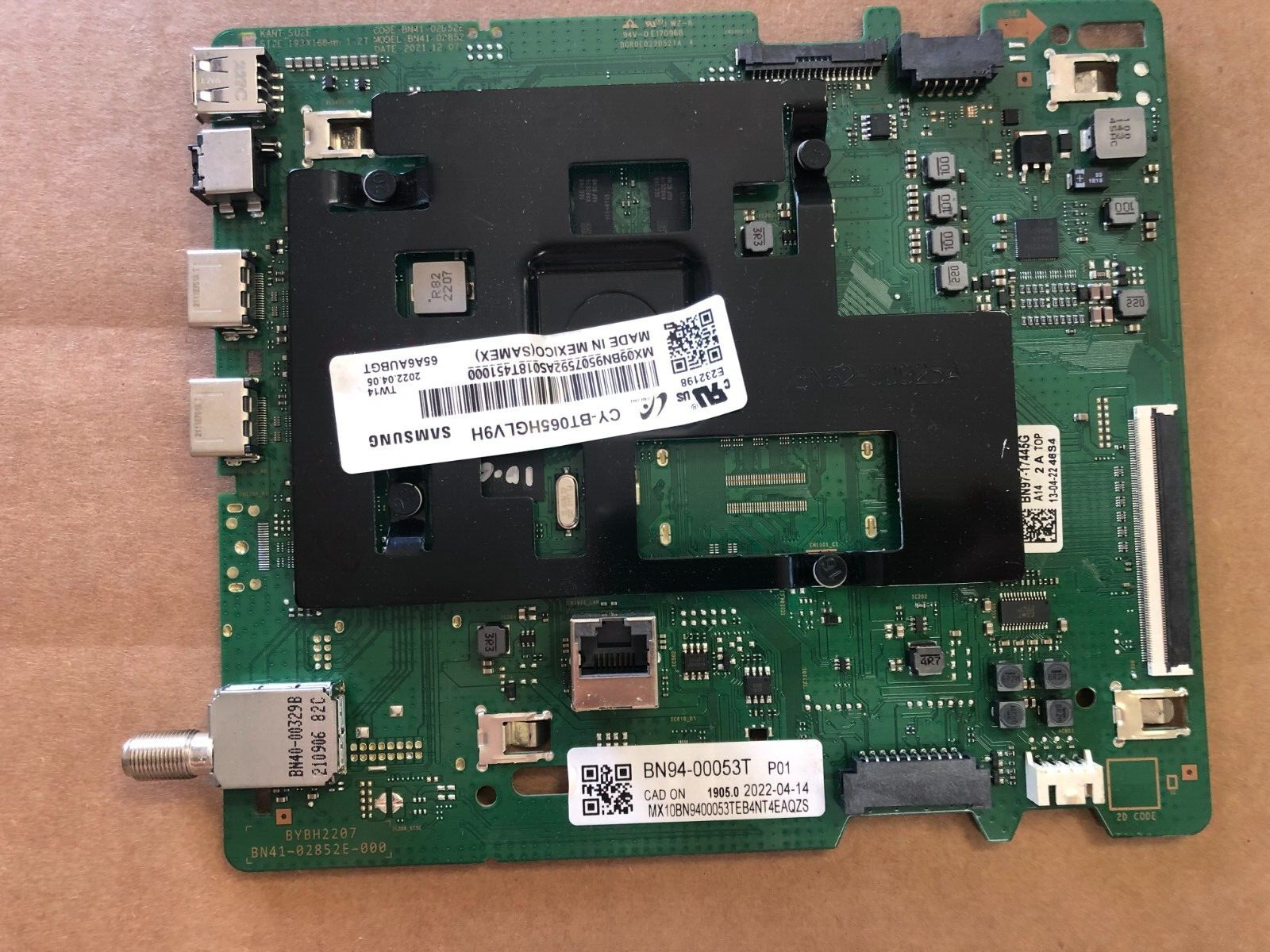 Samsung BN94-00053T Main Board for UN65TU7000FXZA, panel # CY-BT065HGLV9H