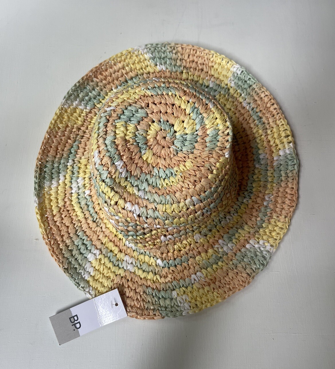 NWT BP. Nordstrom Wide Brim Straw Sun Hat Pastel Colors