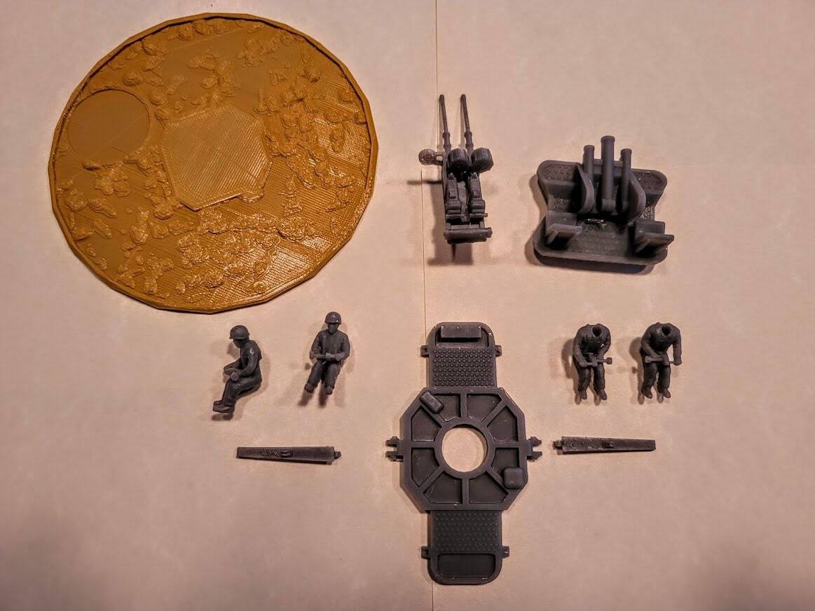 American Twin 20mm AA Gun Mark 4 - Gun and Crew - War Games And Dioramas - Histo