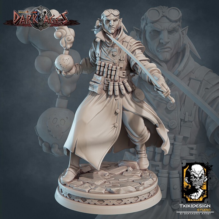 Dungeons and Dragons - Playable Character - Male Elf Nythral - Alchemist