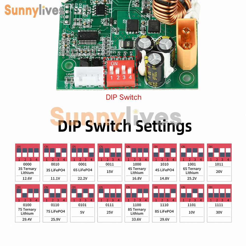 100W MPPT Smart Solar Controller DIP Switch for 12V 24V Energy Storage Systems