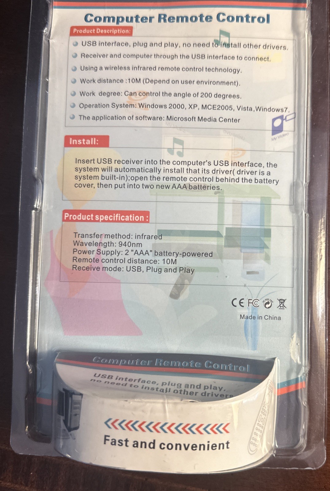 Computer Remote Control Windows 2000 XP/7 USB