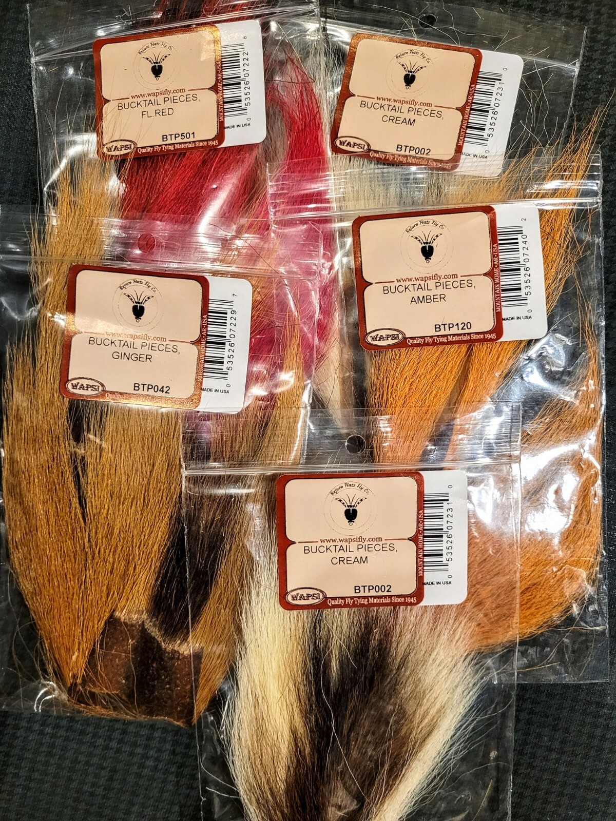 Small Northern Bucktail  Fly Tying Pieces 3" to 6" Jigs 31 Colors Long Hairs