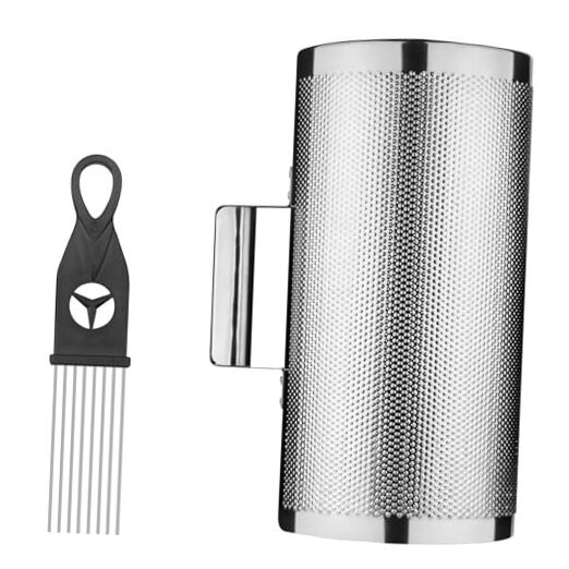 Abuff - Instrumento Guiro de metal, 12" x 6" Guiro Shaker de acero inoxidable