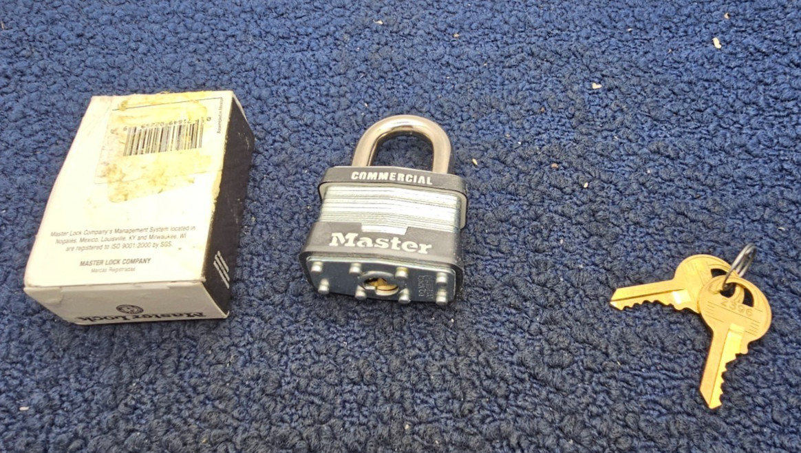 Master Lock 1KA2396: 1-3/4" Wide Laminated Padlock, Keyed Alike