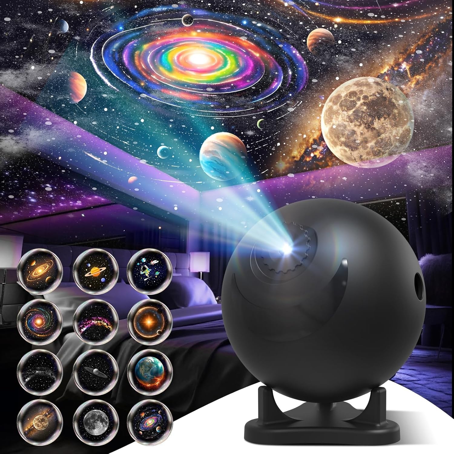 Galaxy Projector 13 in 1 Planetarium Star Projector Starry Night Light Nebula US