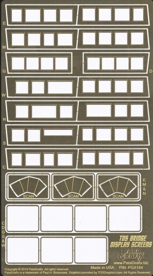 Paragrafix TOS Bridge Display Screens 1/32 PGX184