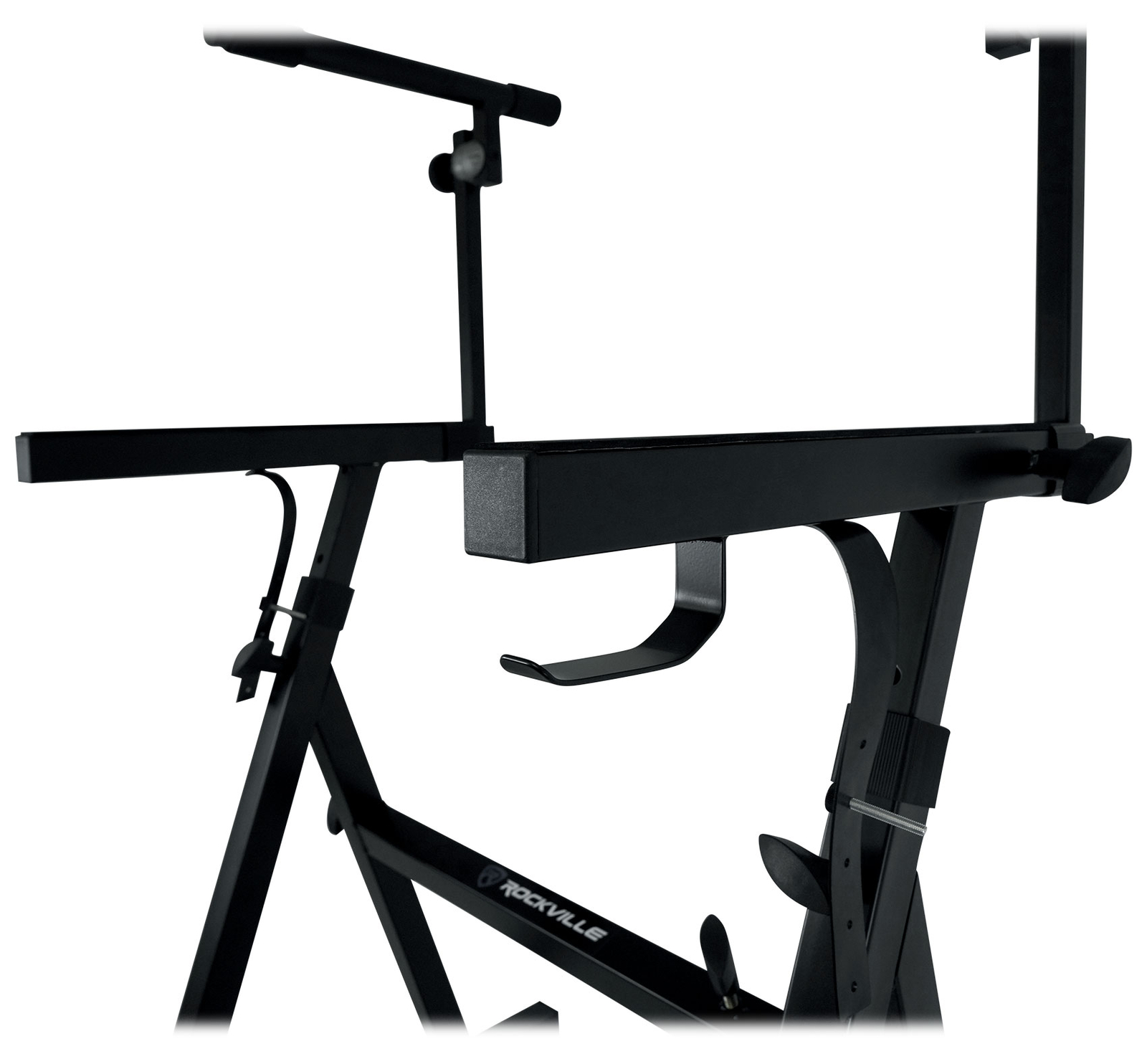 Rockville Z45W Z-Style 2-Tier Keyboard Stand+Wheels Fits Roland VR-09