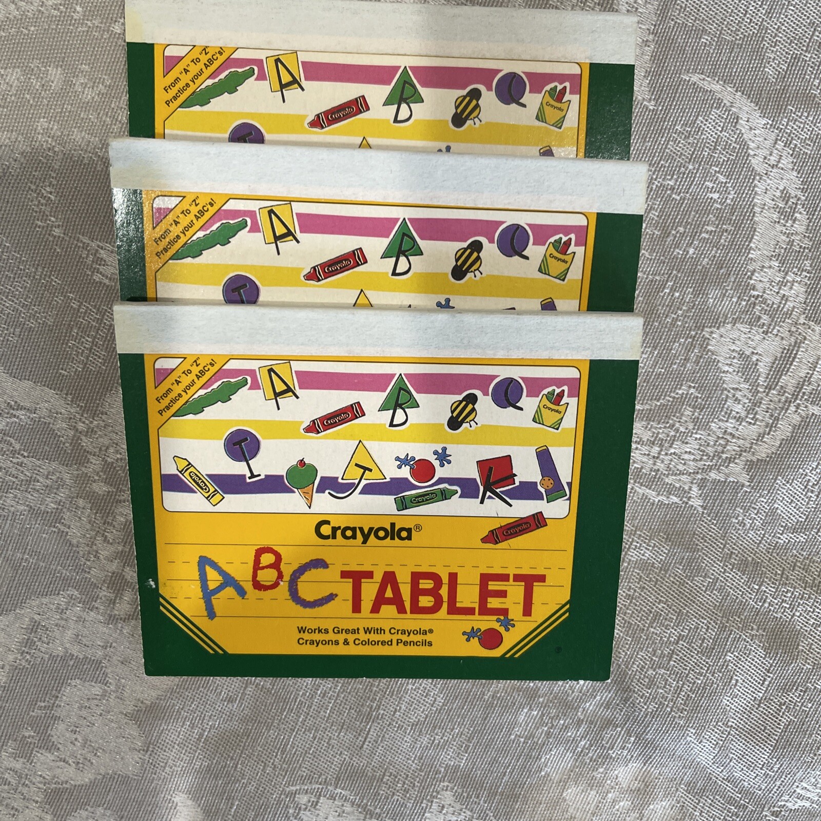 Crayola Mini Paper Fun Itsy Bitsy ABC Paper Vintage Retro NEW Set Of 3 Writing