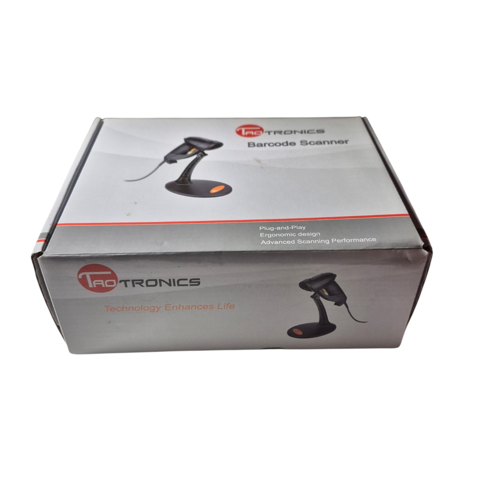 TaoTronics Wired USB Barcode Scanner w/ Stand 30-88001-003 New