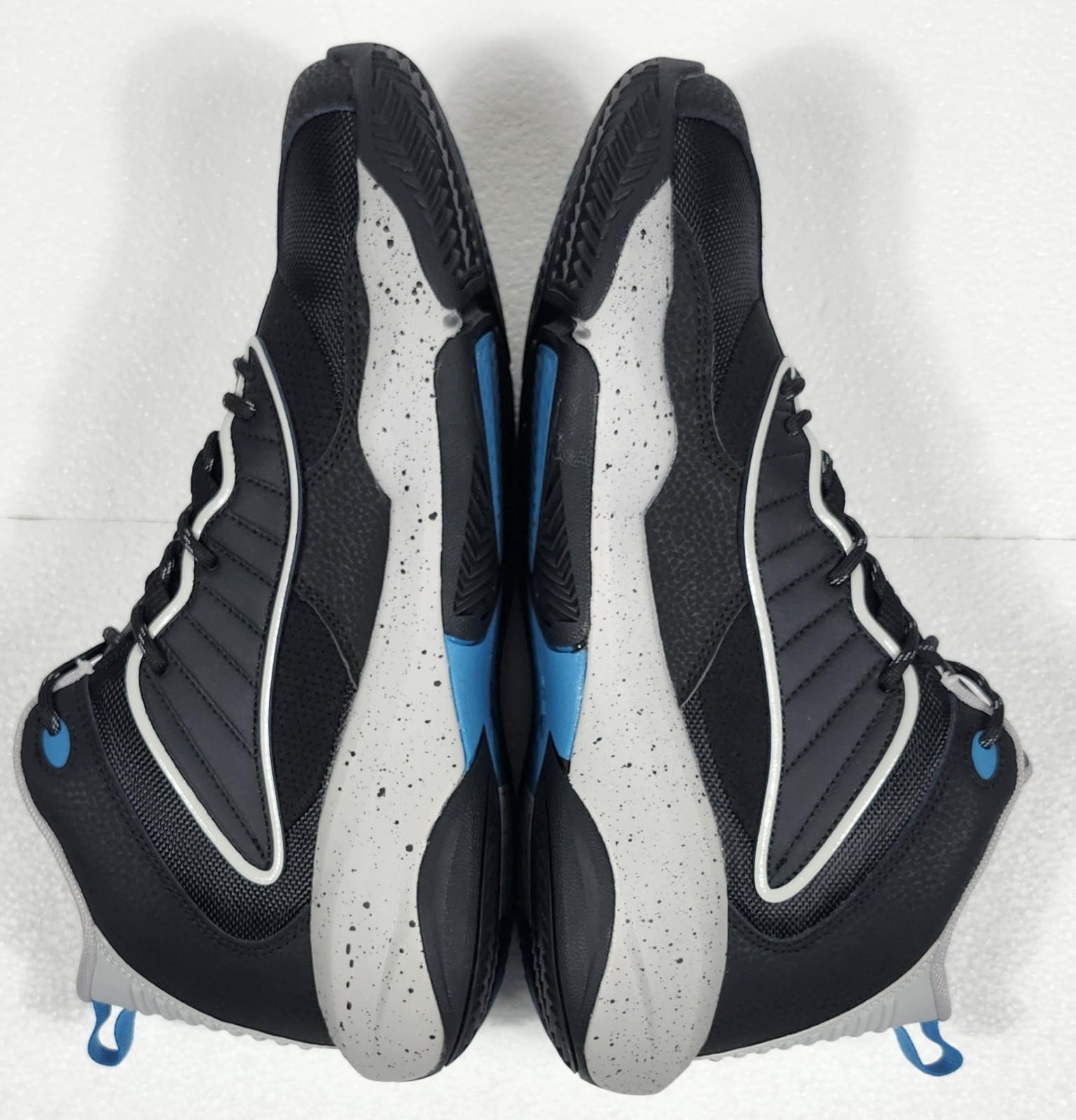 Men's Basketball Shoes Sneakers Size 8 Black Gray Blue Shaq Speed Demon Mid Top