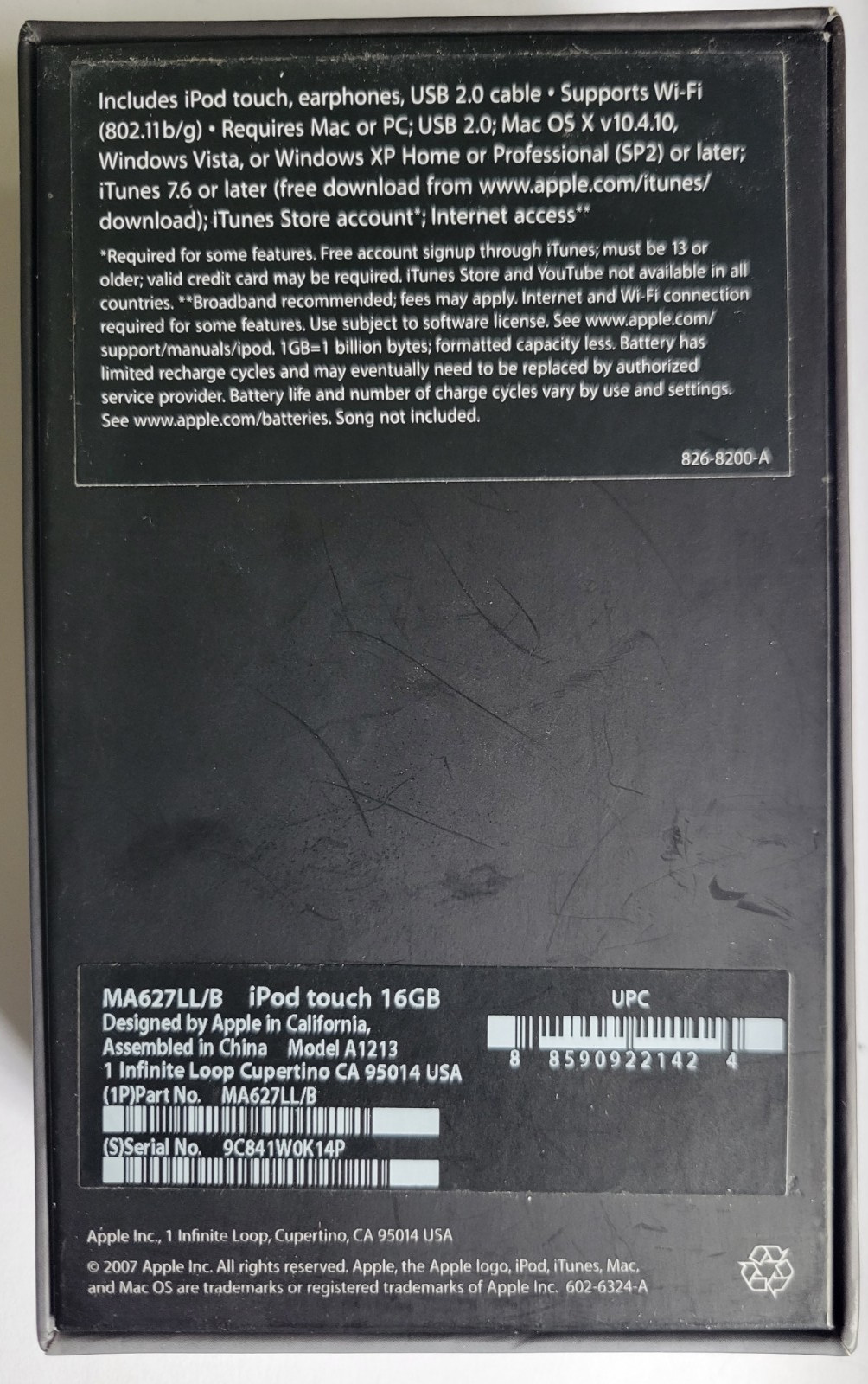 Apple iPod touch Box Only 16GB. BOX ONLY, NO APPLE DEVICE