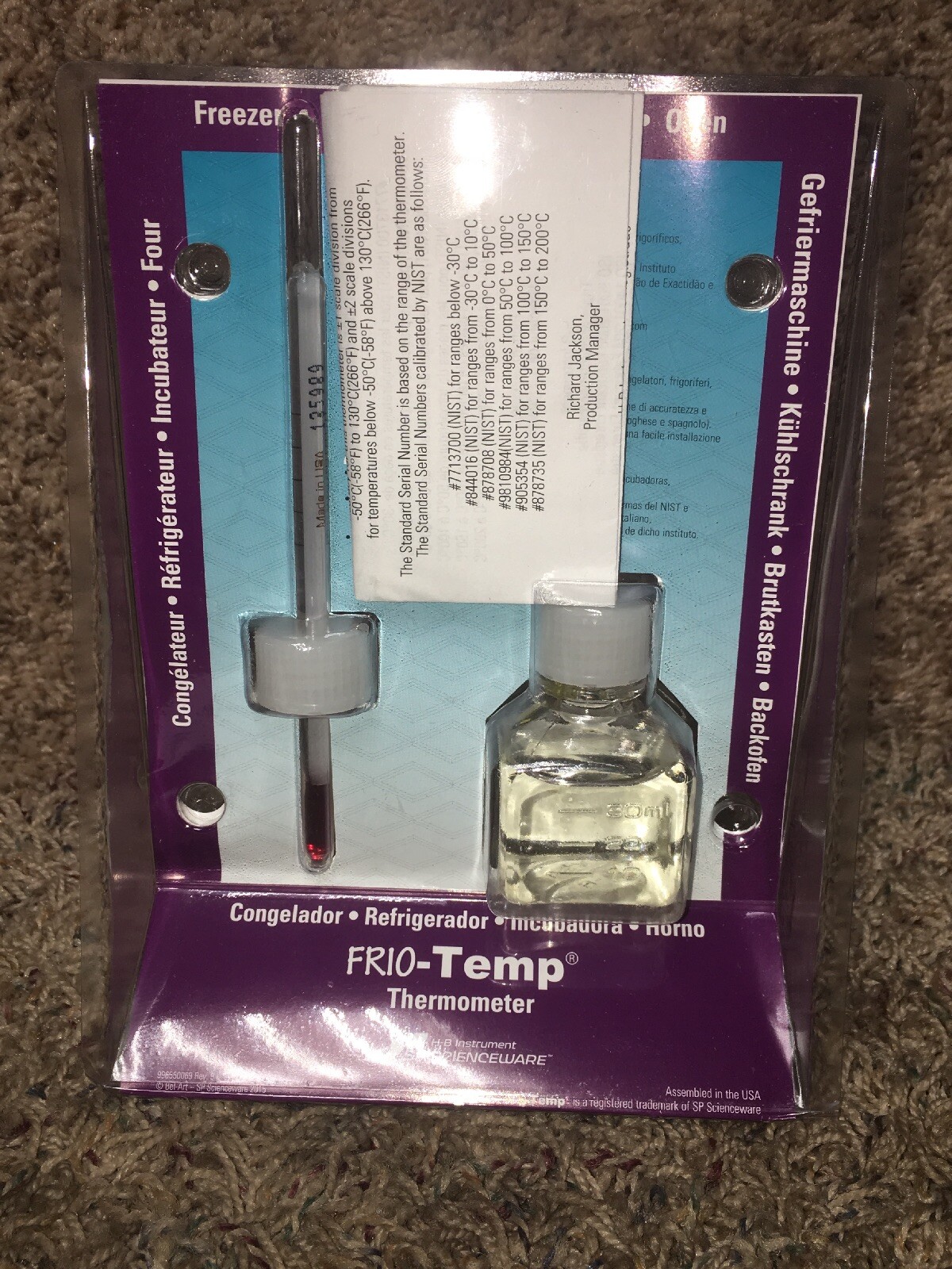 DURAC B61003-0200 Analog Refrigerator/Freezer Thermometer. 3LRC2