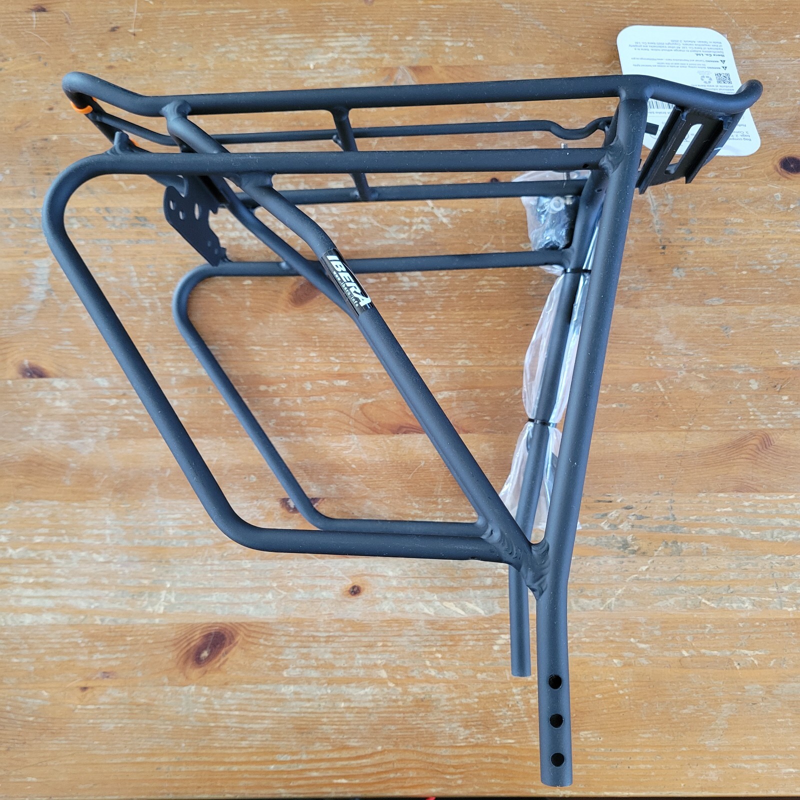 Ibera PakRak Bicycle Touring Carrier  Frame-Mounted For Heavier Top & Hardware