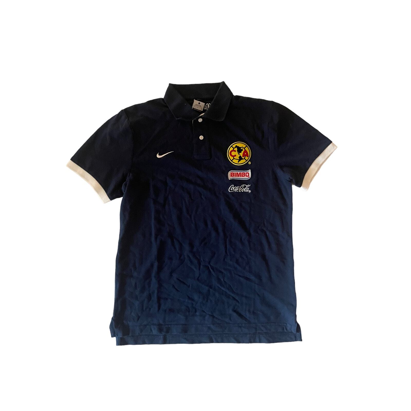 CLUB AMERICA TEAM ISSUED PLAYER WORN TRAVEL NIKE POLO SHIRT Size L