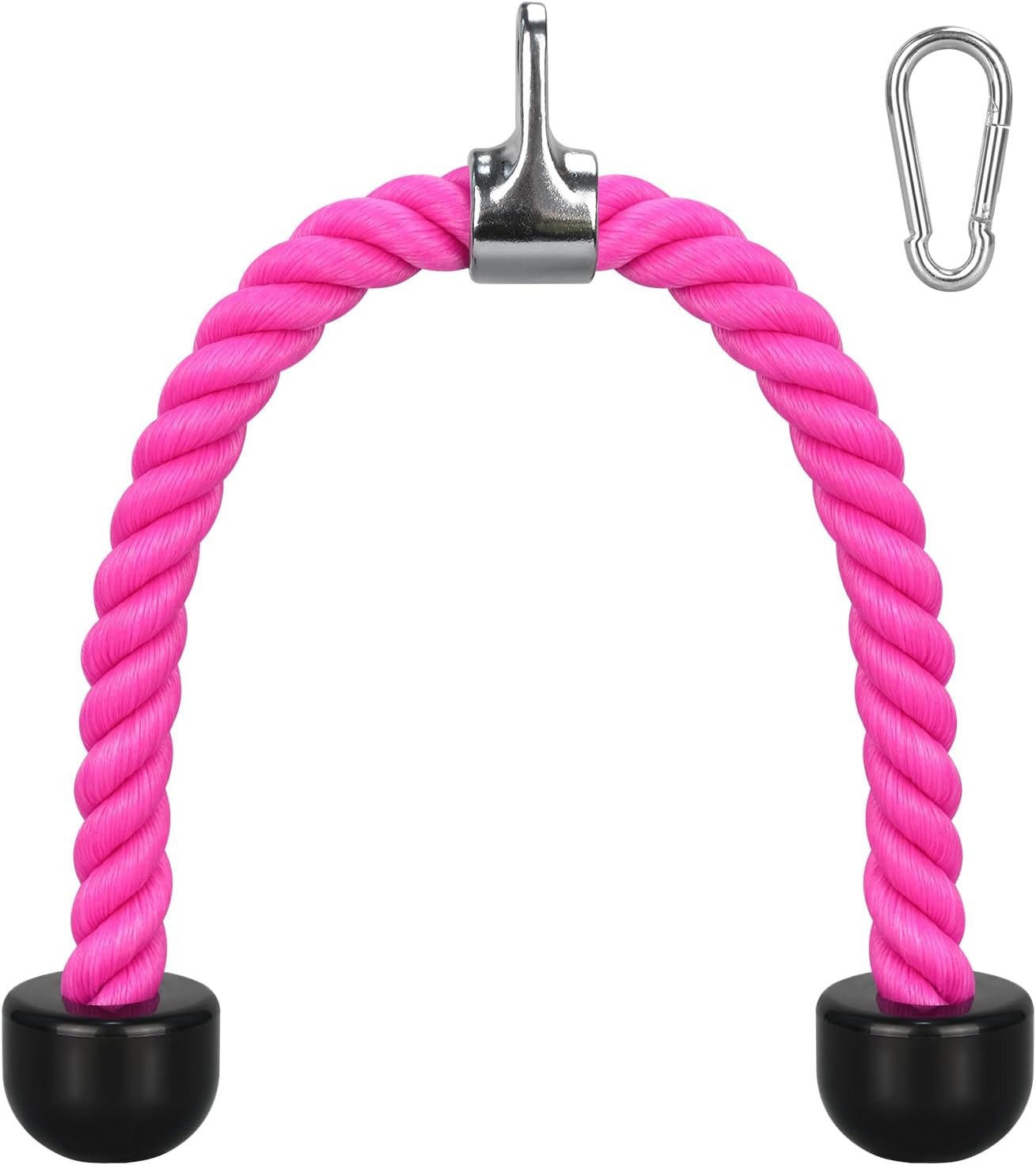 Tricep Rope, 27 Inches Cable Machine Attachment, Pull Down Attachments with C...