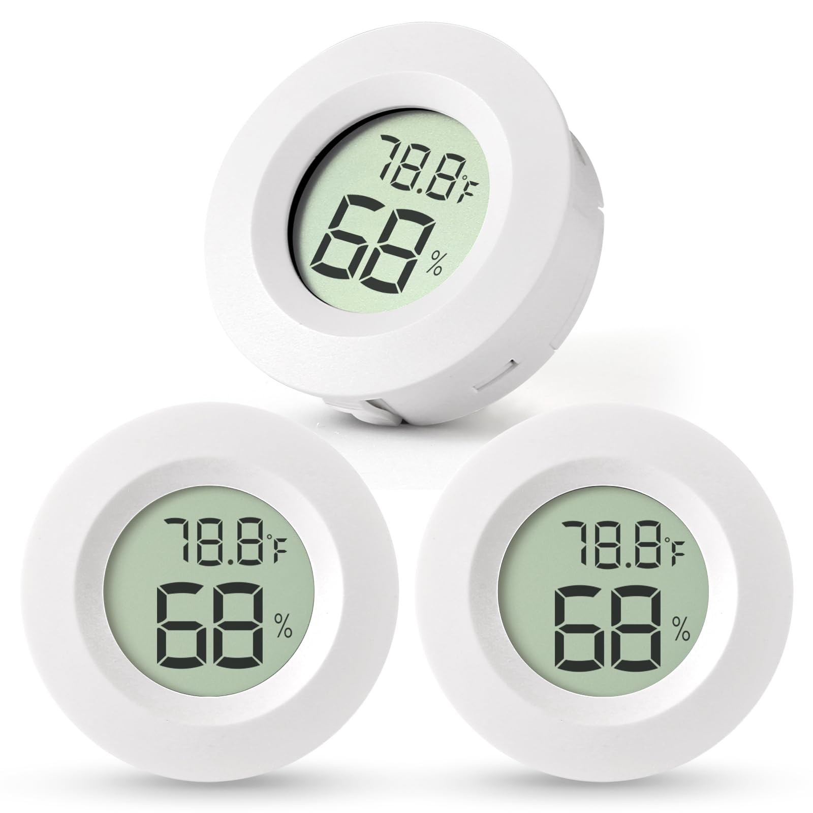 3 Pack Digital Hygrometer Thermometer Indoor Outdoor Humidity Gauge ℉/℃