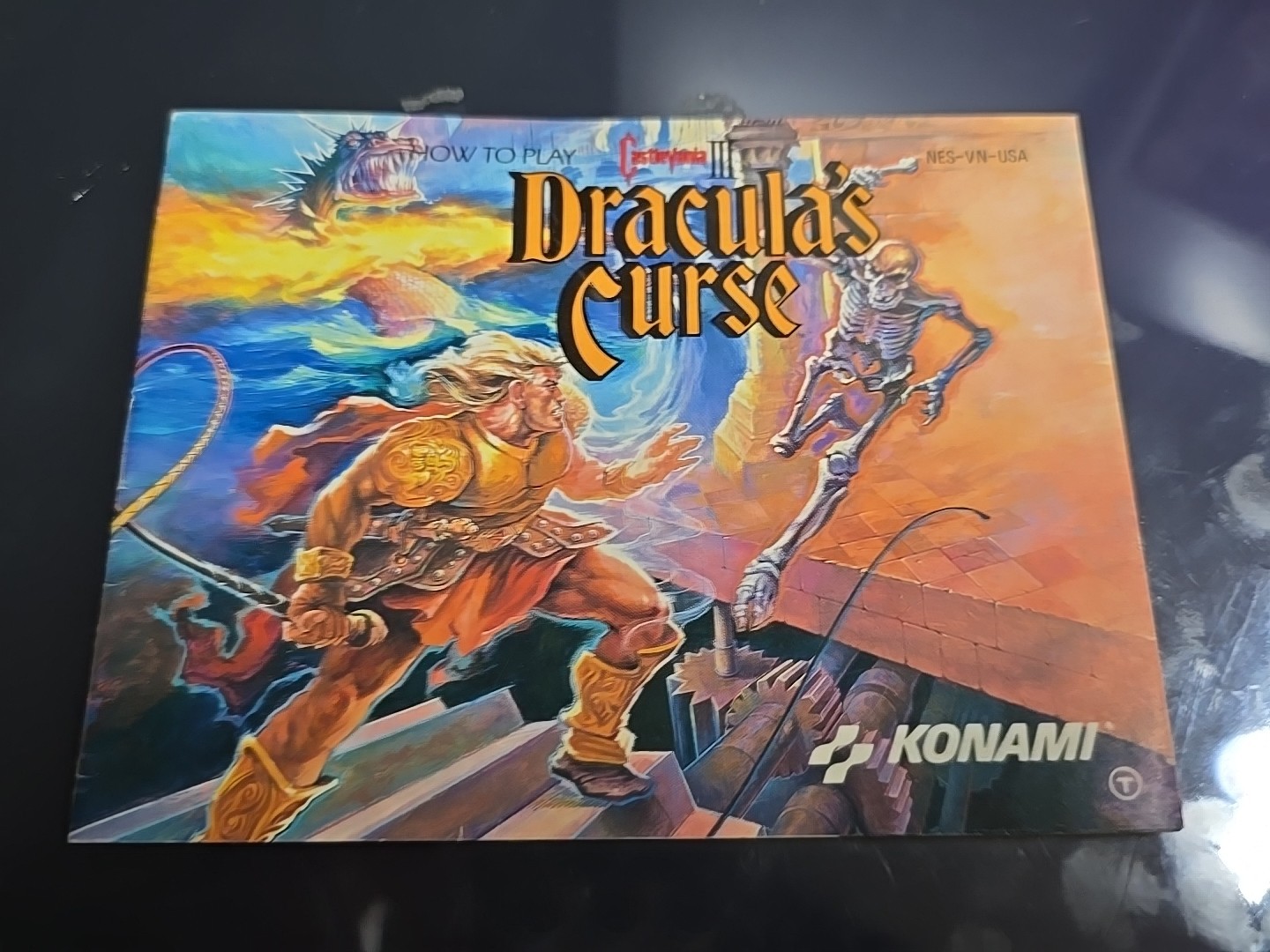 AUTHENTIC Dracula's Curse Nes Manual ONLY