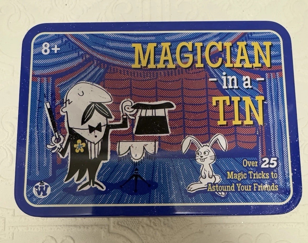 Magician in a Tin 25 MAGIC TRICKS Kids Entertainment Games Toys Westminister New