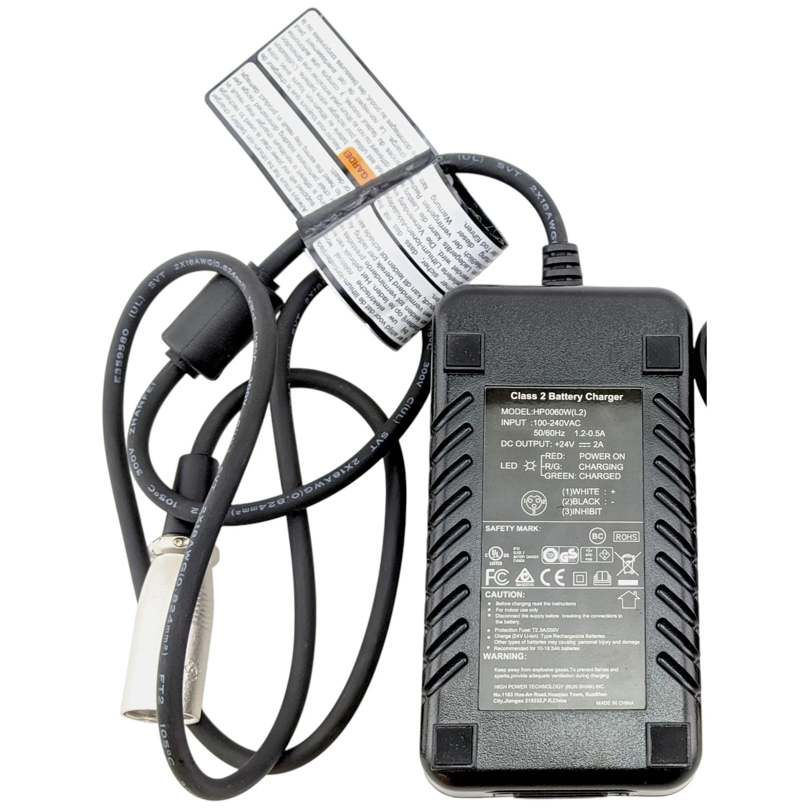 24V 2A | Vive 3 & 4 Wheel Scooter Charger | 3-Pin