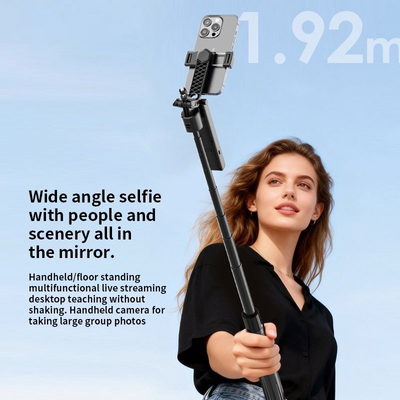 76'' Selfie Stick Auto Face Tracking Tripod 360° Rotation with Remote Control