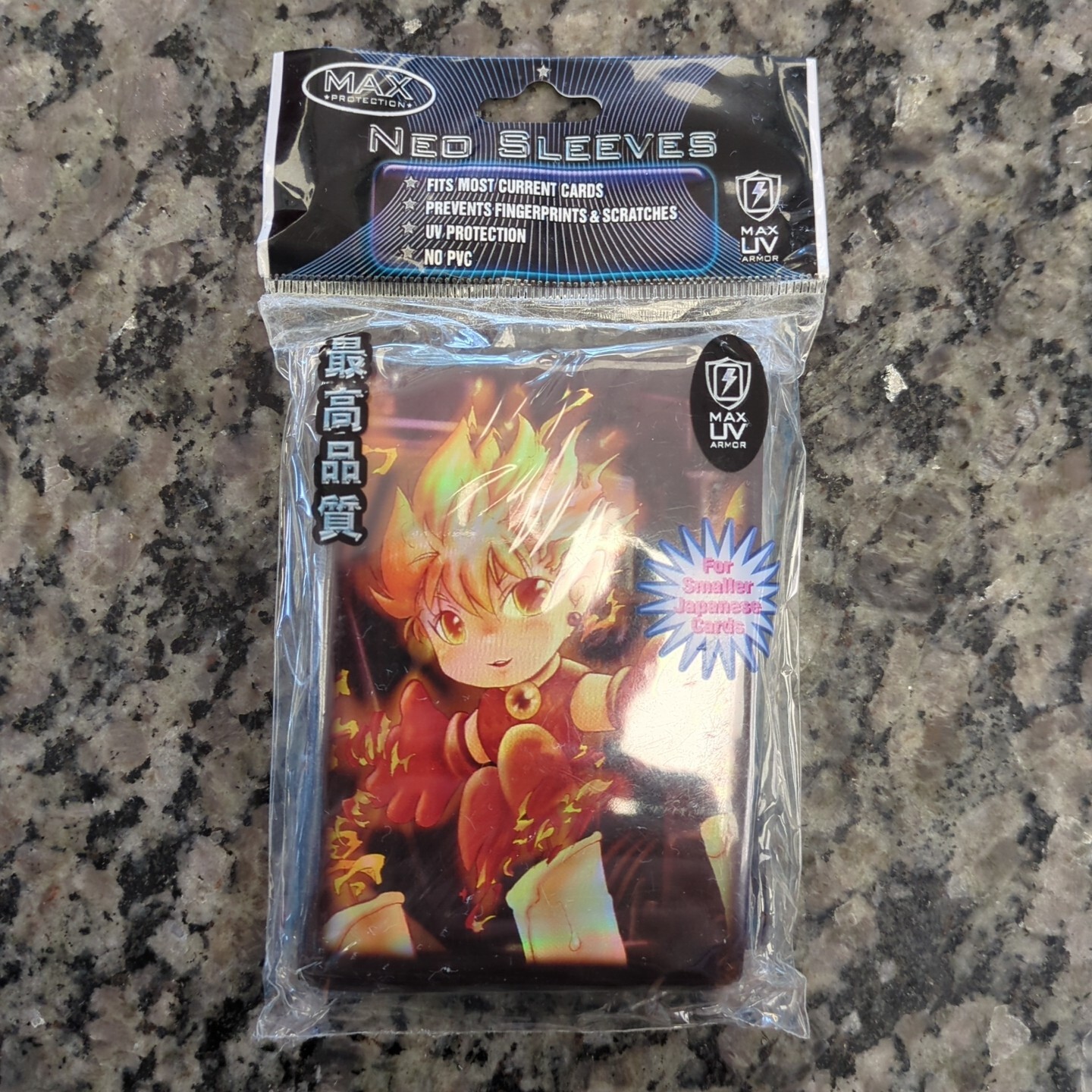 Max Protection Card Sleeves Neo Sleeves Fire Boy Max Holo 50ct Japanese Size