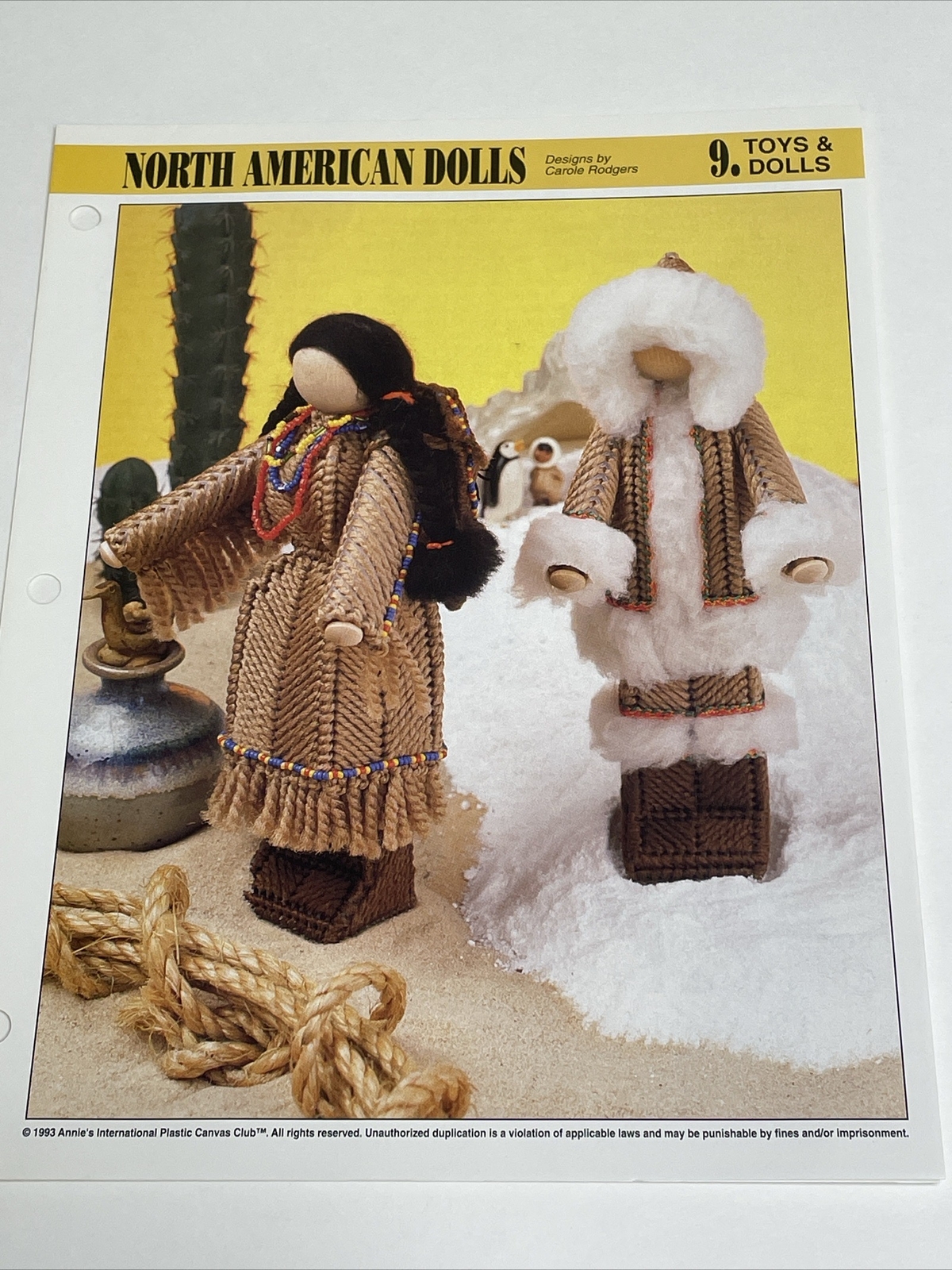 North American Dolls Annie's Attic Plastic Canvas Pattern