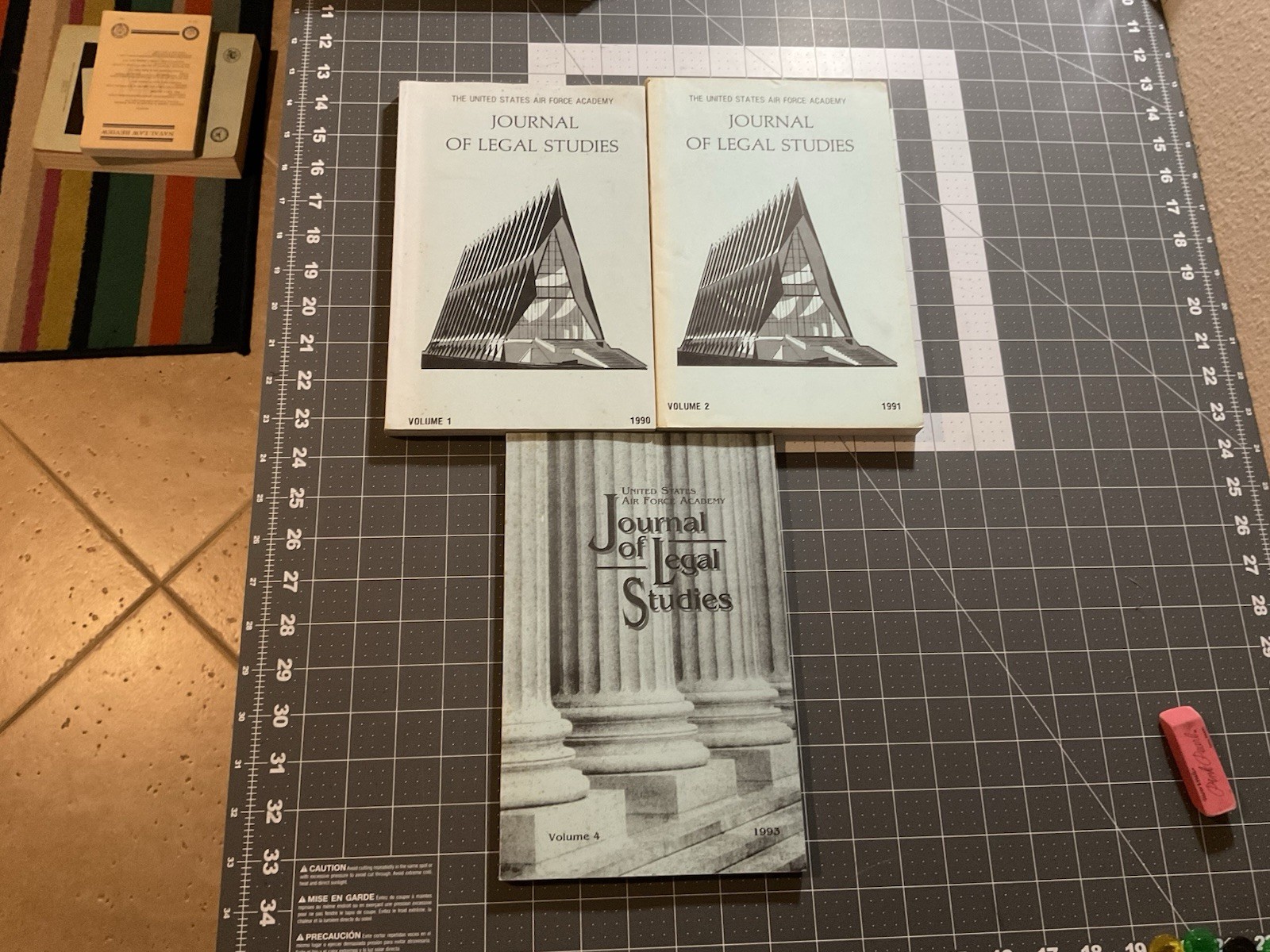 Lot Of 3, USAF Journal Of Legal Studies, 1990, 1991, 1993, Air Force